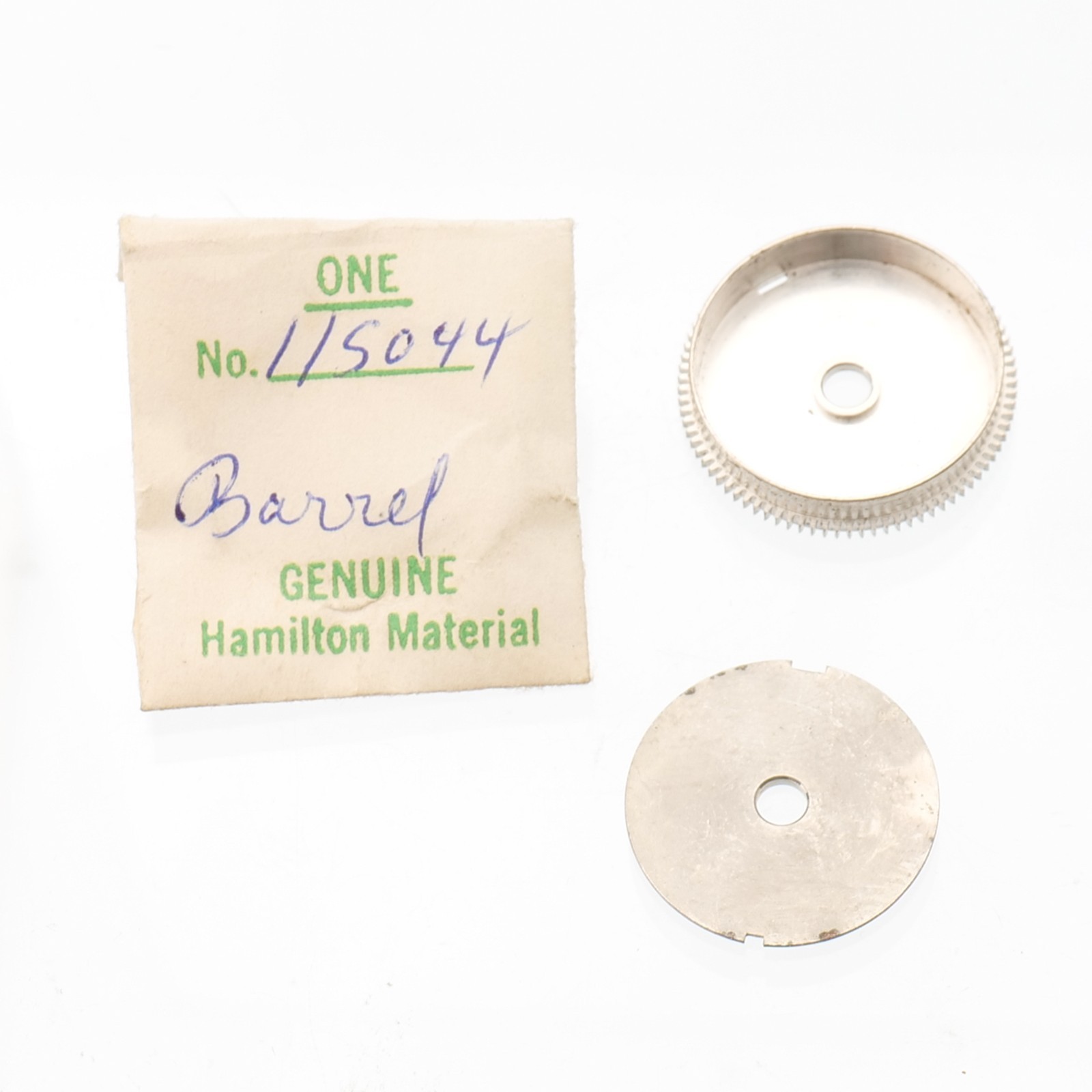 Hamilton 115044 Watch Barrel & Cap Part New Old Stock Fits Grade 992B (G18D13)