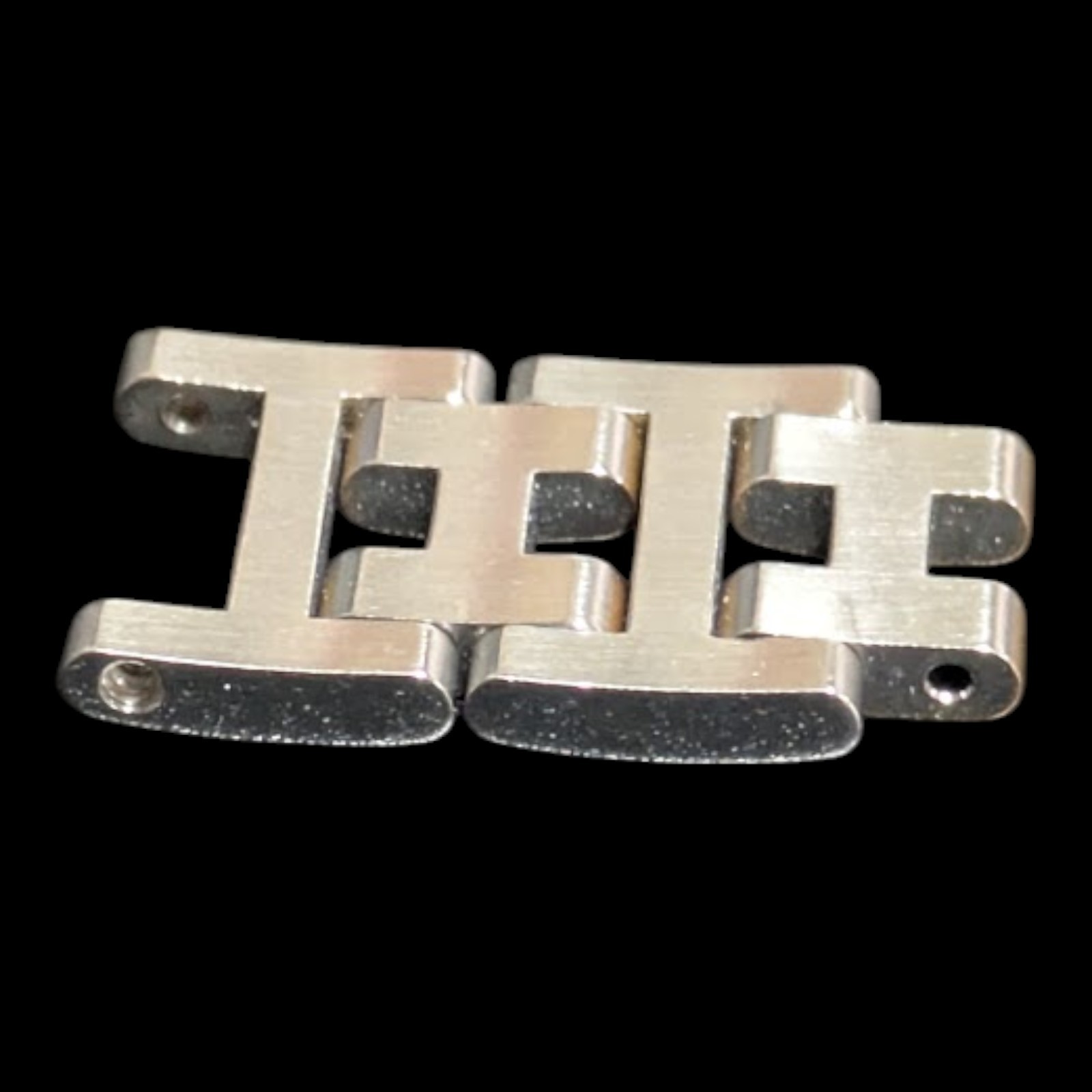 HERMES Clipper Watch Parts Bracelet 2 Link (12mm) Genuine Swiss Made Gold Silver