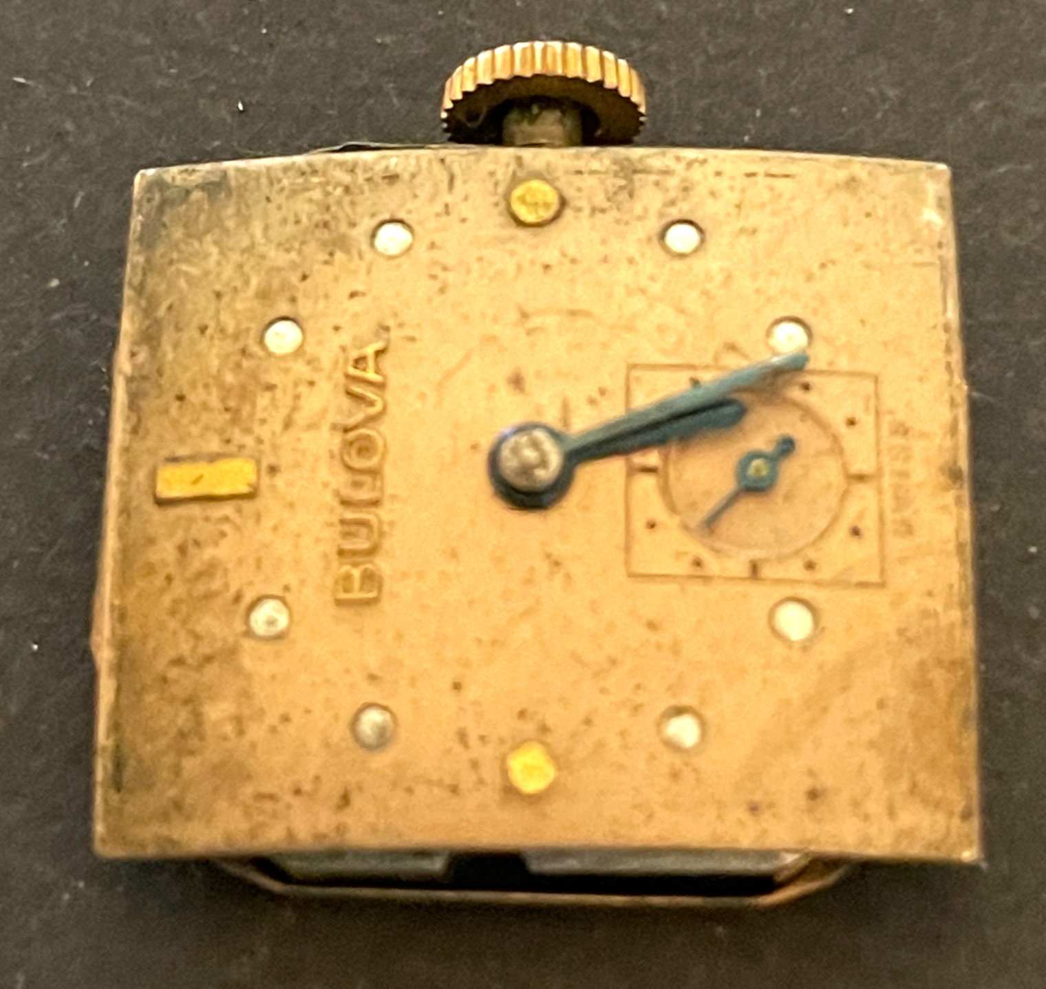 Vintage Bulova Cal 8AH Men’s Watch Movement Running Ticks 8 AH 17j Swiss