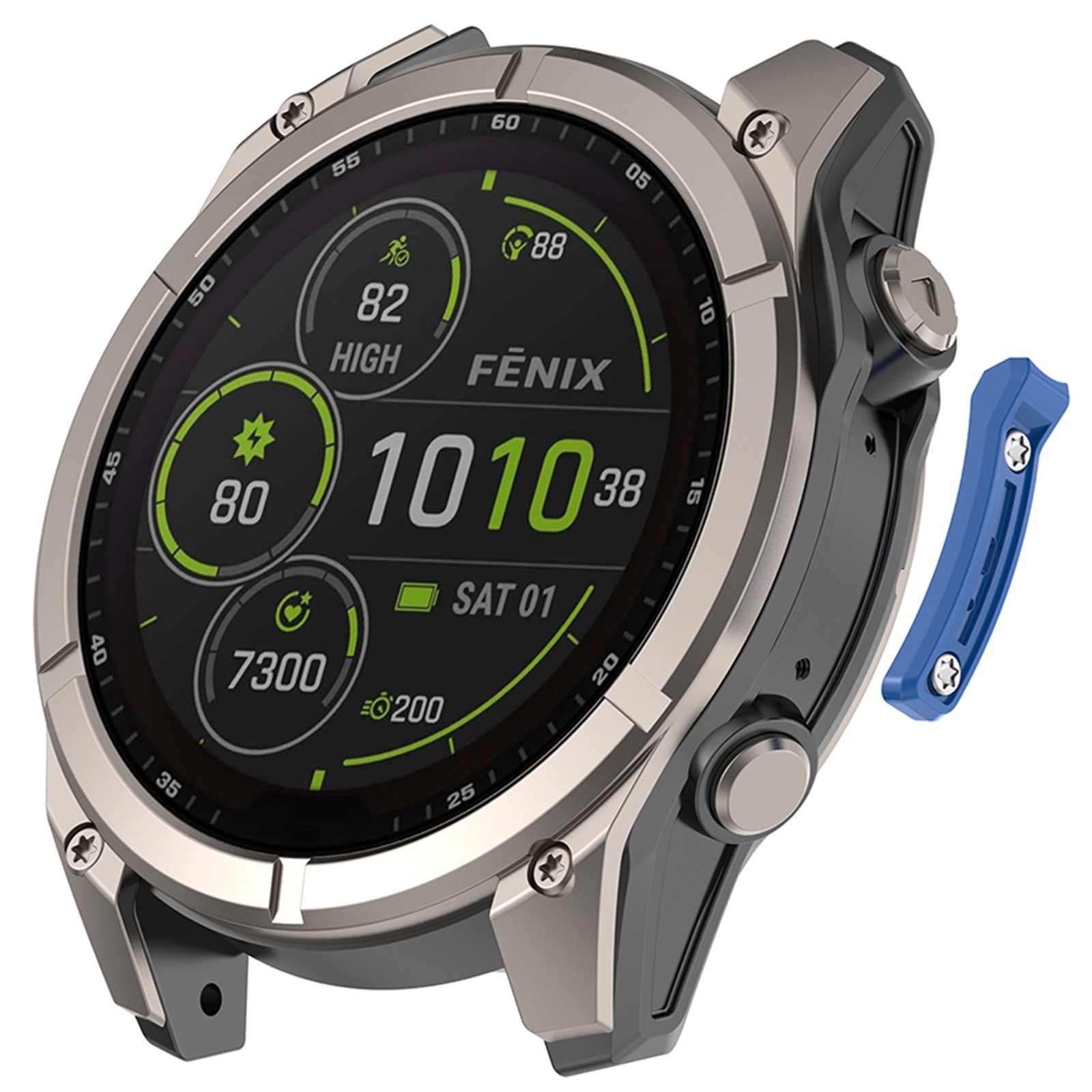 Watch Bumper Strip Metal Anti-impact Strip For Garmin Fenix 8/Tactix 8/Quatix 8
