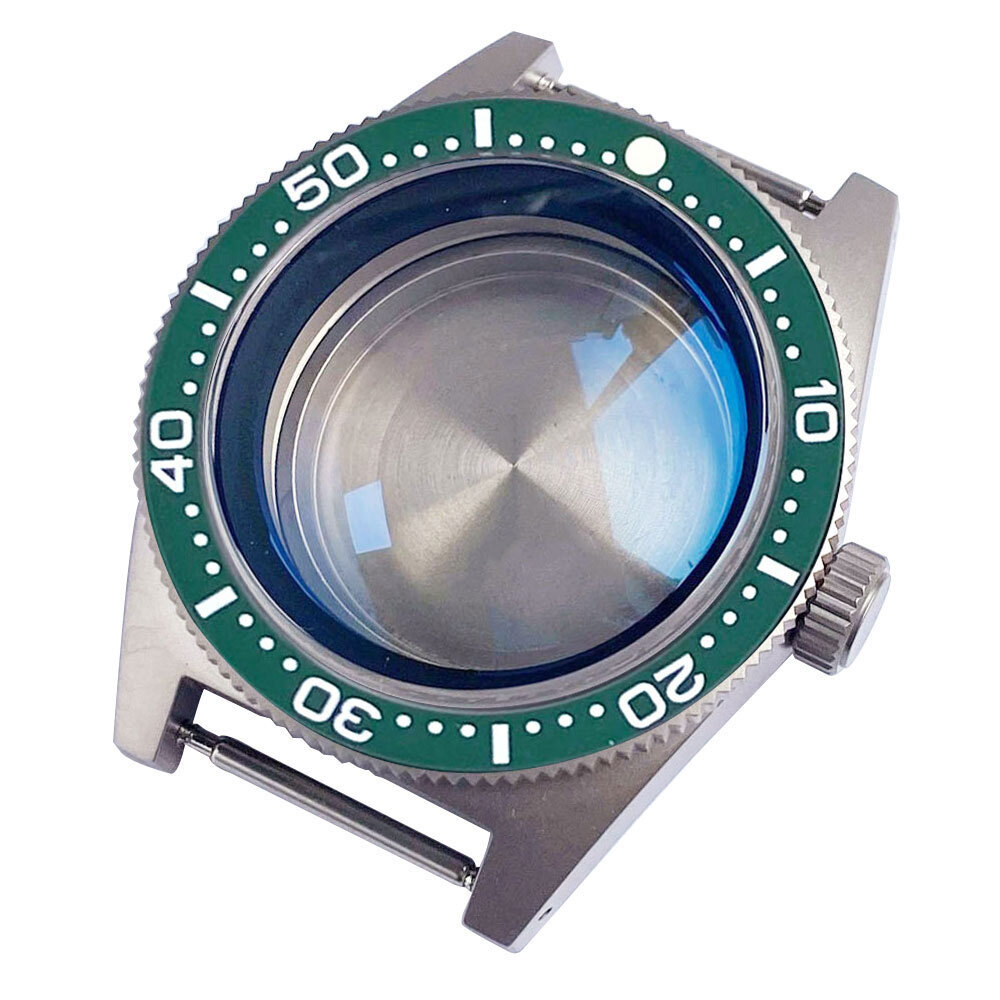 41mm Retro Titanium Watch Case Luminous Ceramic Bezel For NH35 ETA2824 PT5000