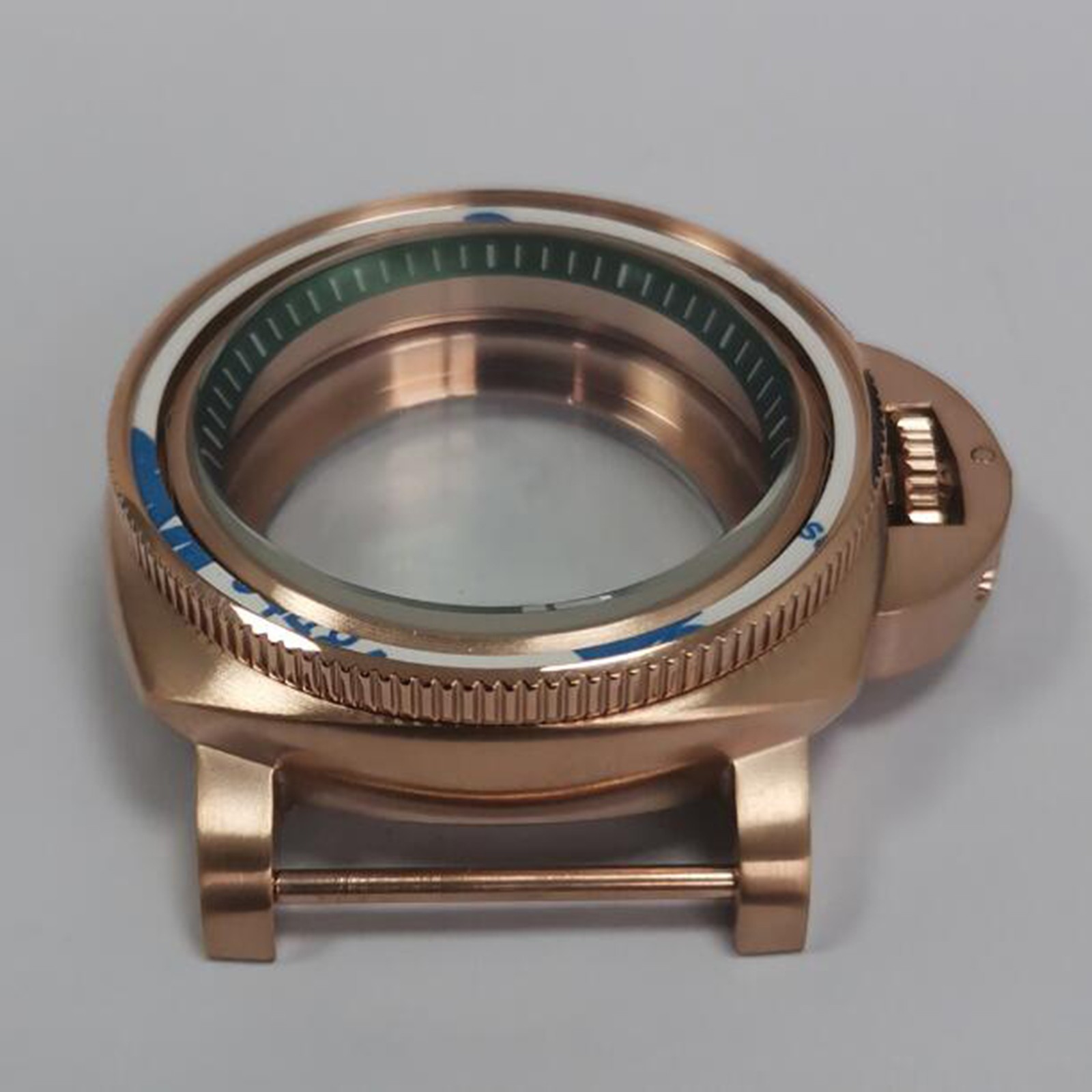 42MM Stainless Steel Watch Case Bezel Green Inner Shadow for NH35/36 Movement