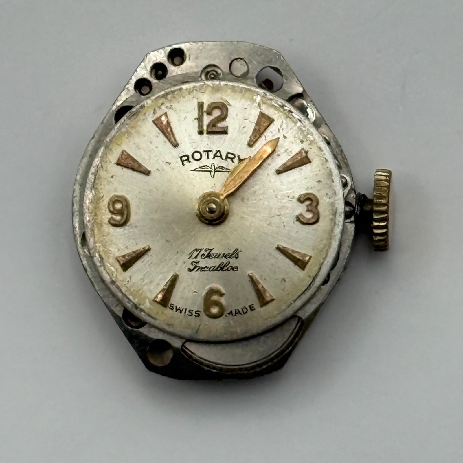 Standard ST 69 Watch Movement Rotary Swiss 17 Jewels Manual Wind Parts 15.2mm