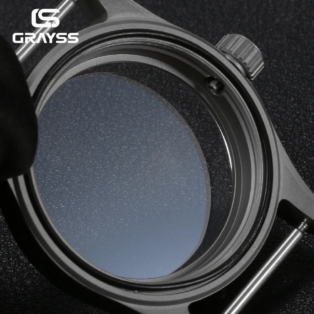 T2 Titanium/Steel Pilot Diving Watch Case for NH34 NH35 NH38 NH70 PT/ETA AR Sapp
