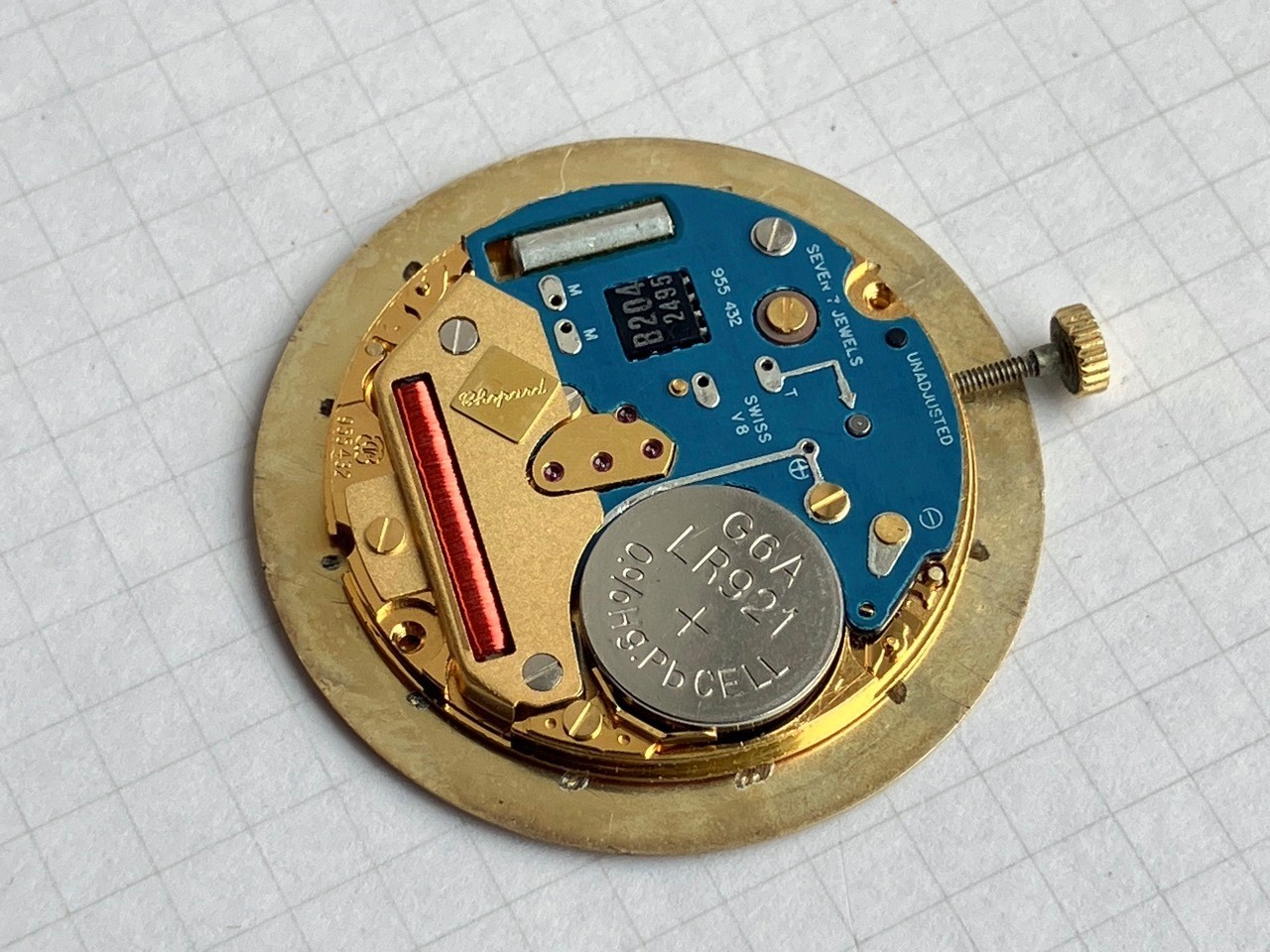 Chopard Geneve Quartz ETA 955 432 Movement Dial Hands Working (ref 1928A)