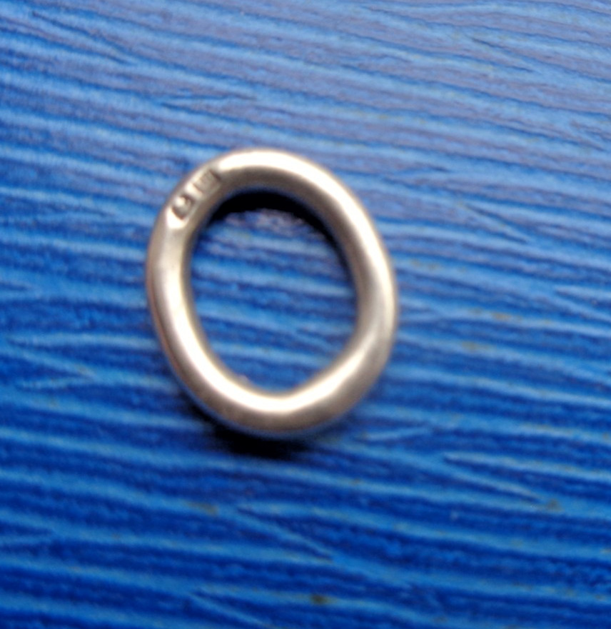 Sterling Silver RING Fastener for Bracelet Chain etc Victorian hm 1896 1.0 gram