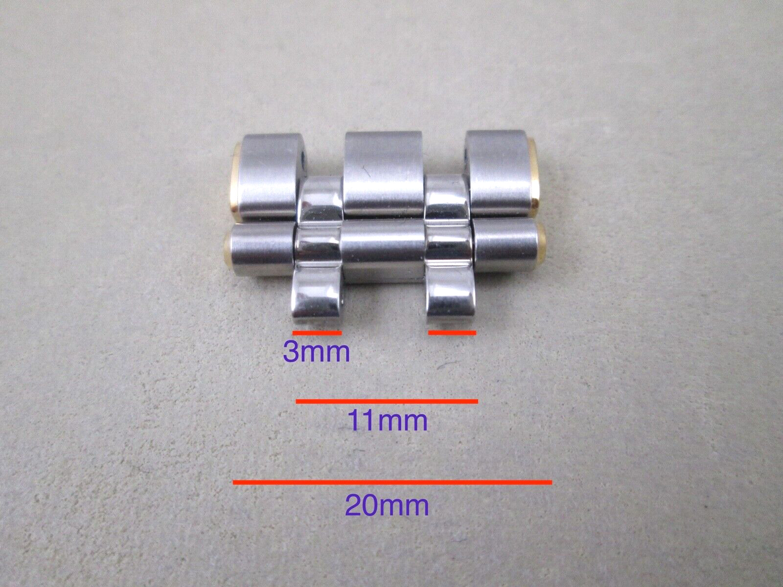 Seiko Arcadia men’s stainless steel watch band link silver & gold tone