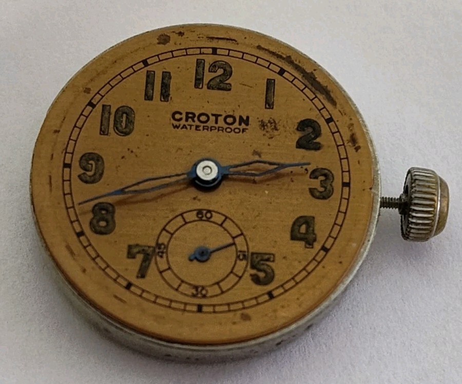 1940’s CROTON Military FEF210 Waterproof Watch Movement F.36 4110 Running