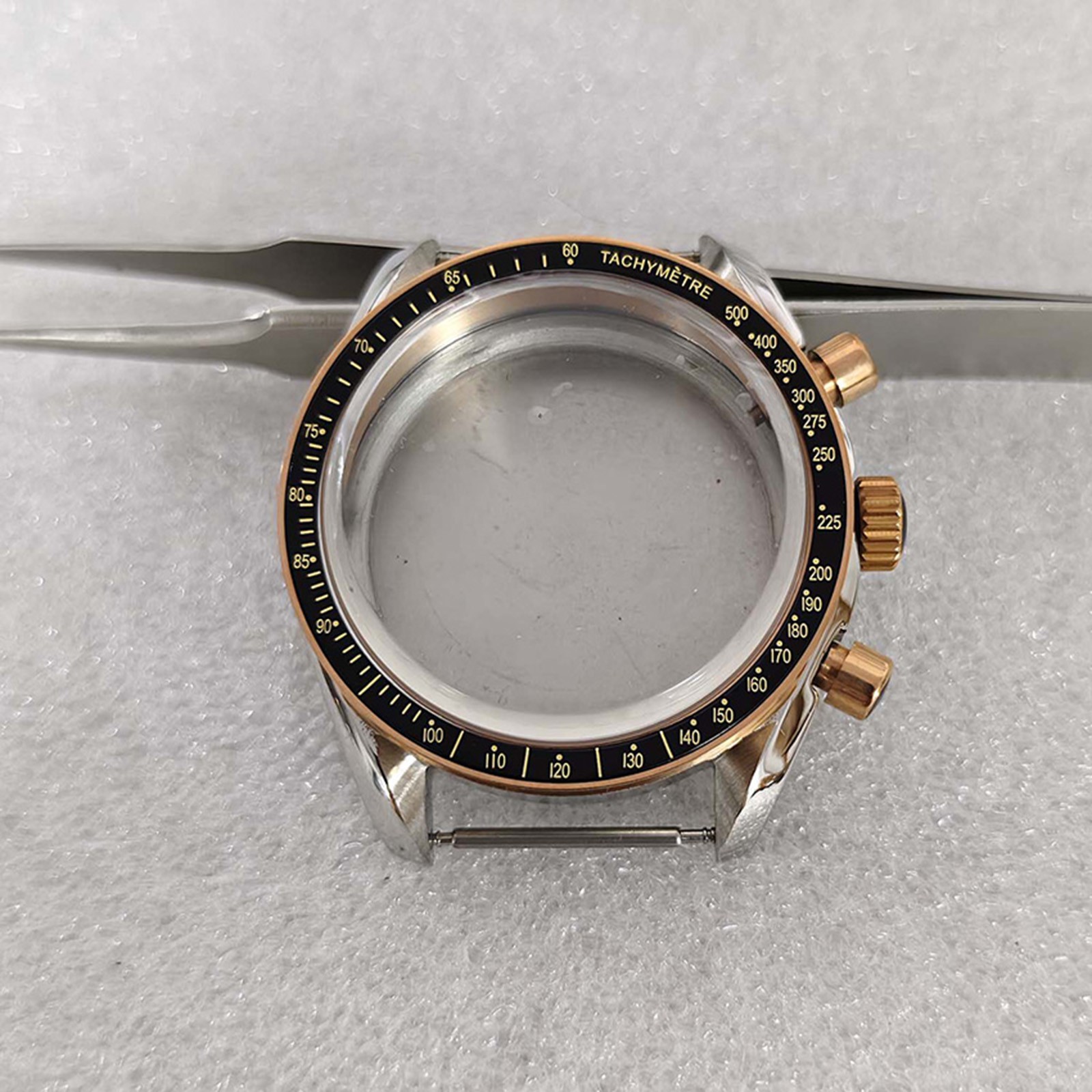 40mm Stainless Steel Watch Case Mineral Glass&20mm Watch Strap For VK63 Movement