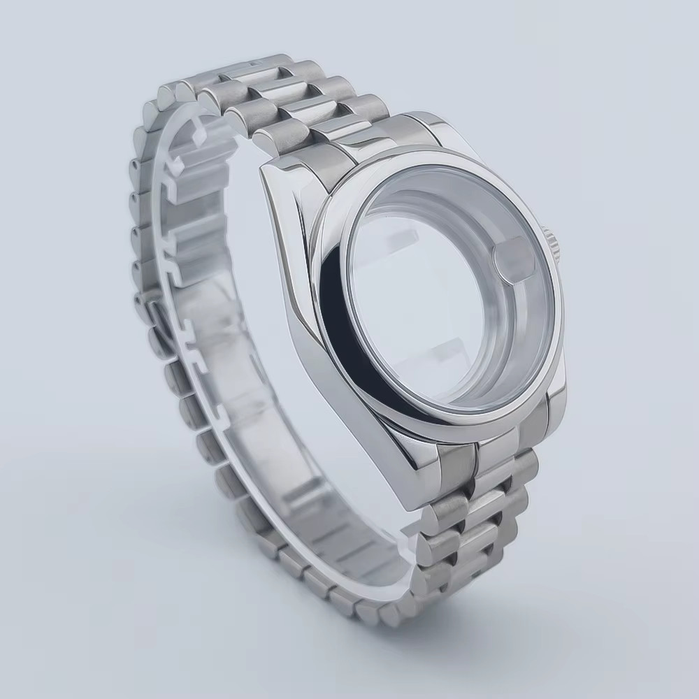 36Mm/39Mm Silver Watch Case Sapphire Glass Fit NH35 NH36 ETA2824 2836 Mingzhu DG