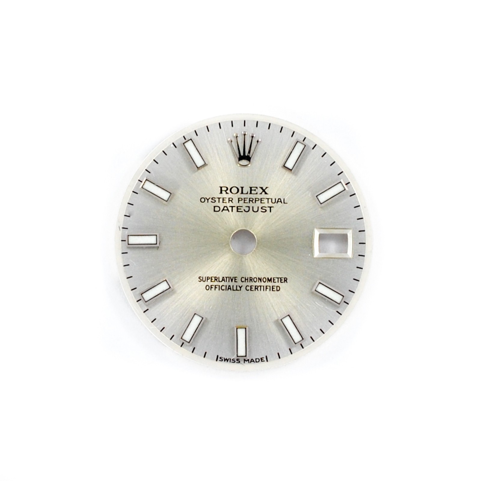Original Rolex Datejust Silver Sticks Hour Marks 19.7 mm Dial