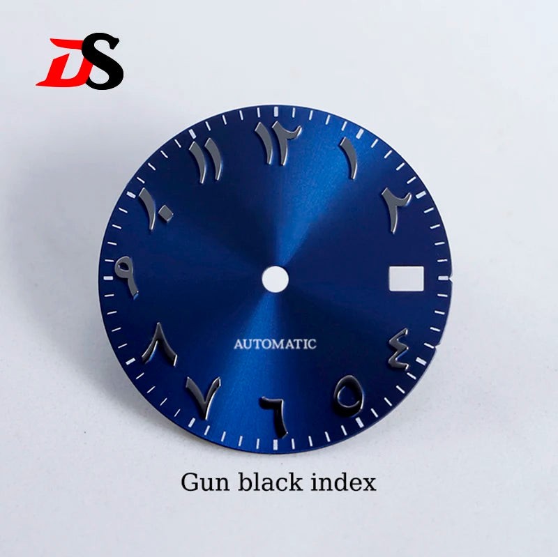 DS Arab Dial Sunburst NH35 Black Color Ice Blue Sterile NH34 SKX007 SMod No Lume