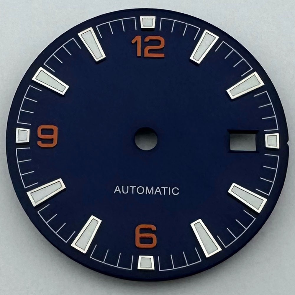 31mm Dial Fit NH36 NH35 NH34 Movement 3/3.8 O’Clock Crown White Gray Black Blue