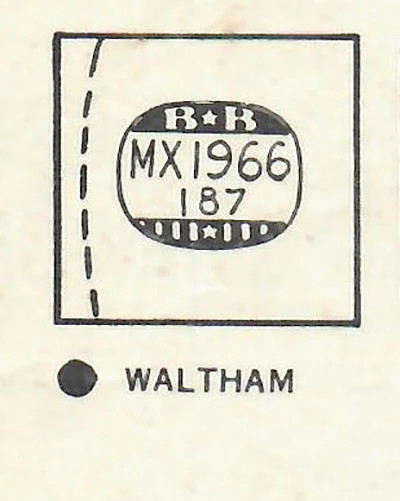 WALTHAM : BARTON – Rectangle 19.6mm x 18.7mm