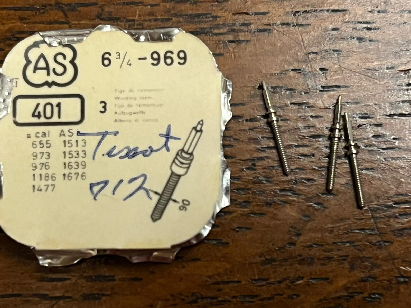 AS 655, 973, 976, 1188, 1477, 1513, 1533, 1639, 1676 401 winding stem 969 3x NOS