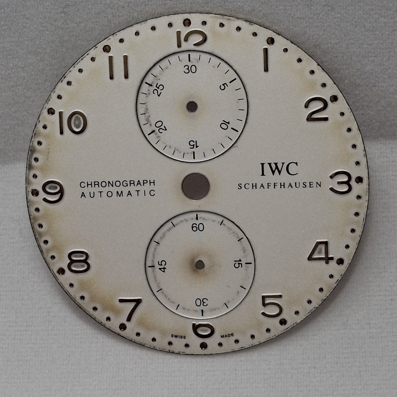 IWC International Watch Co Chronograph vintage dial 34mm PARTS Part Swiss #x6