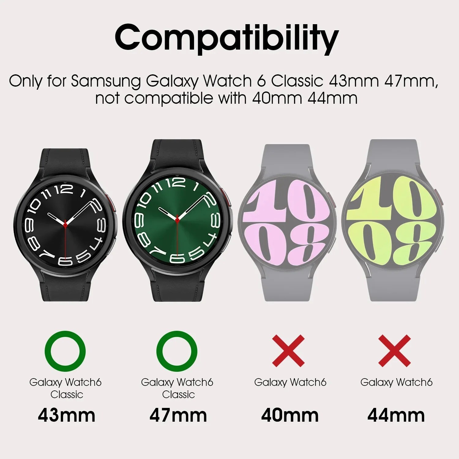 Bezel Ring Metal Frame Case Cover Protection For Samsung Galaxy Watch 6 43 47mm