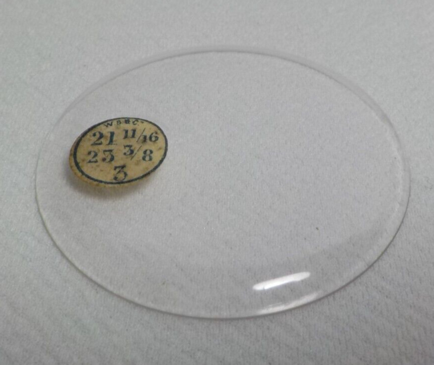 GLASS POCKET WATCH CRYSTAL WATCHMAKER SIZE 21 11/16 H 3 REPLACEMENT PART #609