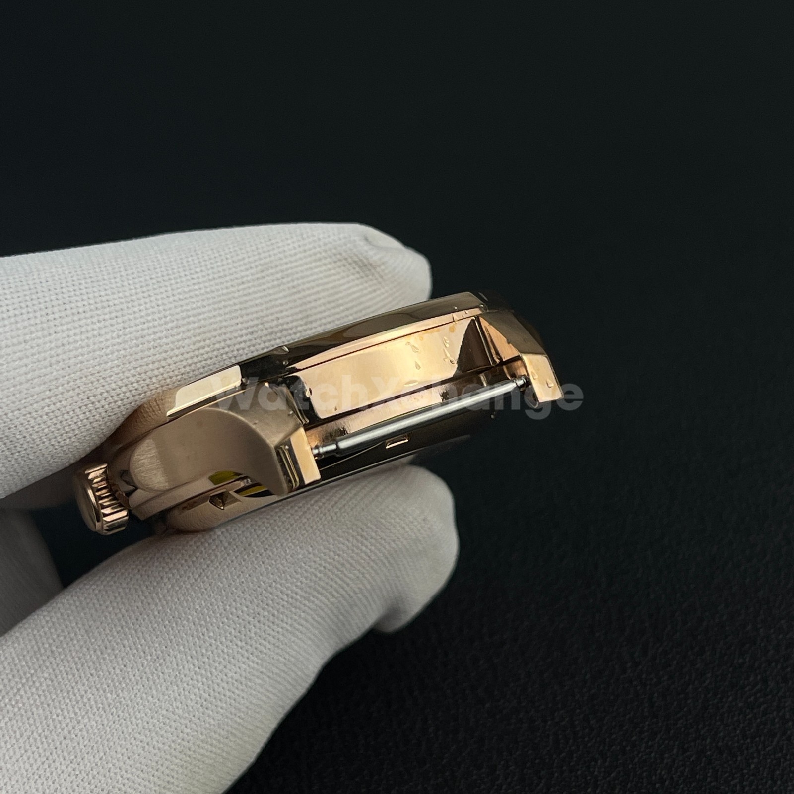 DEFECTIVE 42mm Rose Gold Stainless Steel Watch Case For NH35 NH36