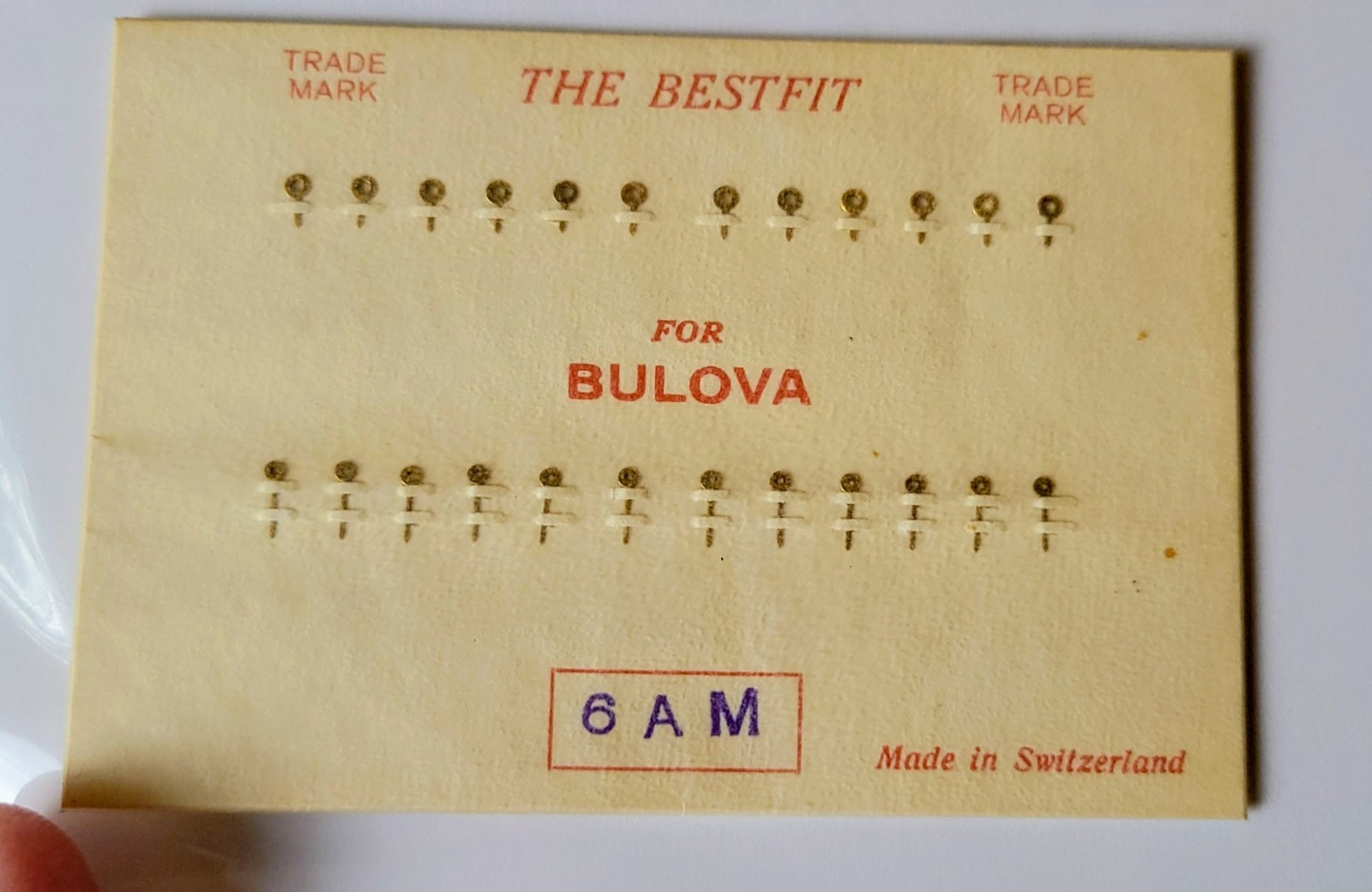 BESTFIT FOR BULOVA WATCH HANDS 6 AM WATCHMAKER REPLACEMENT PARTS FULL WRISTWATCH