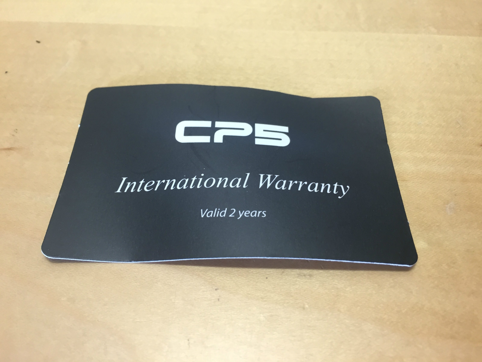 CP5 Watch – International Warranty Card – Valid 2 Years – For Collectors