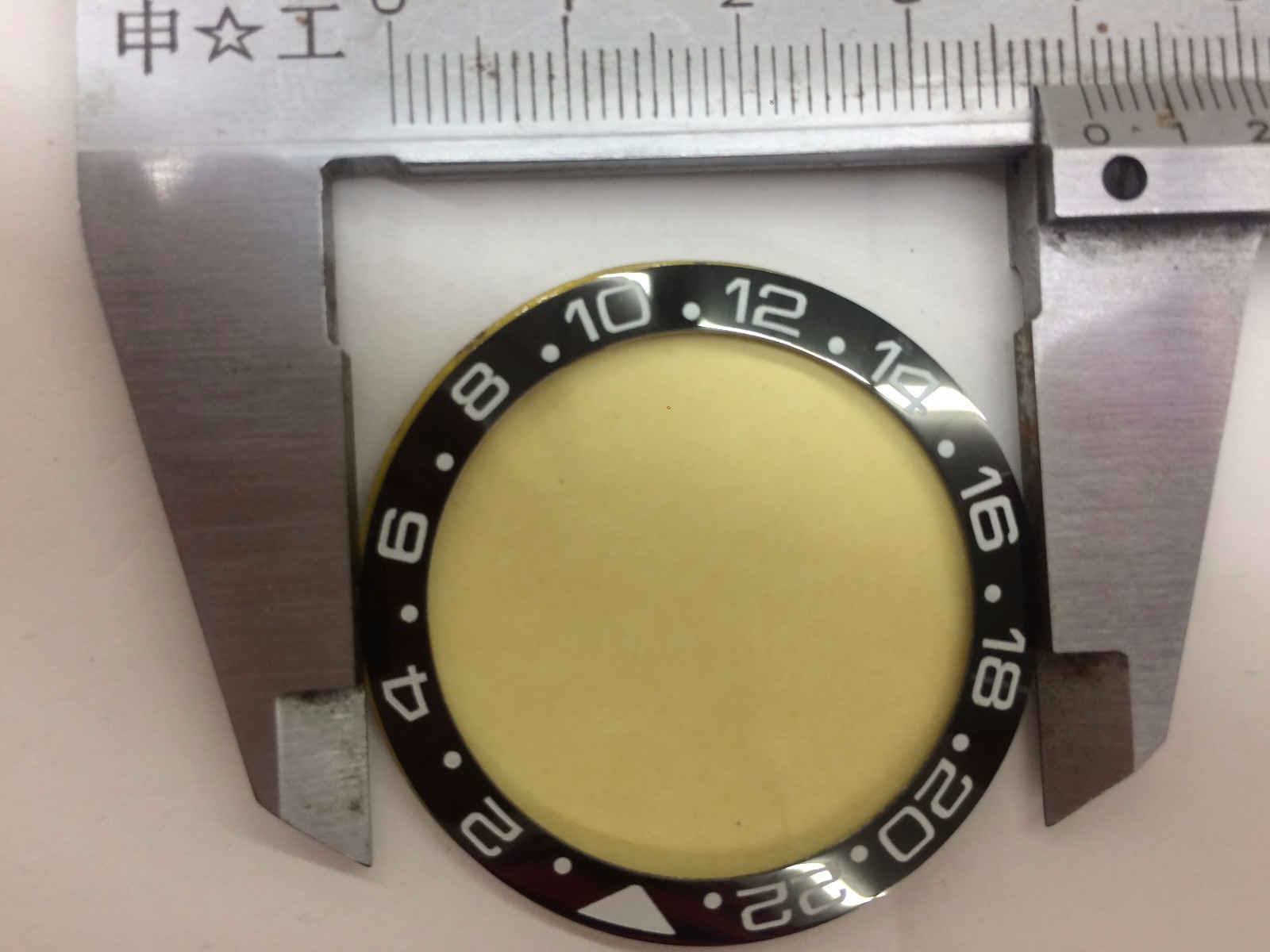 CERAMIC Bezel Ring 43MM fit ROLEX GMT II 16710 16760 Ø40mm ENGRAVED Green Yellow