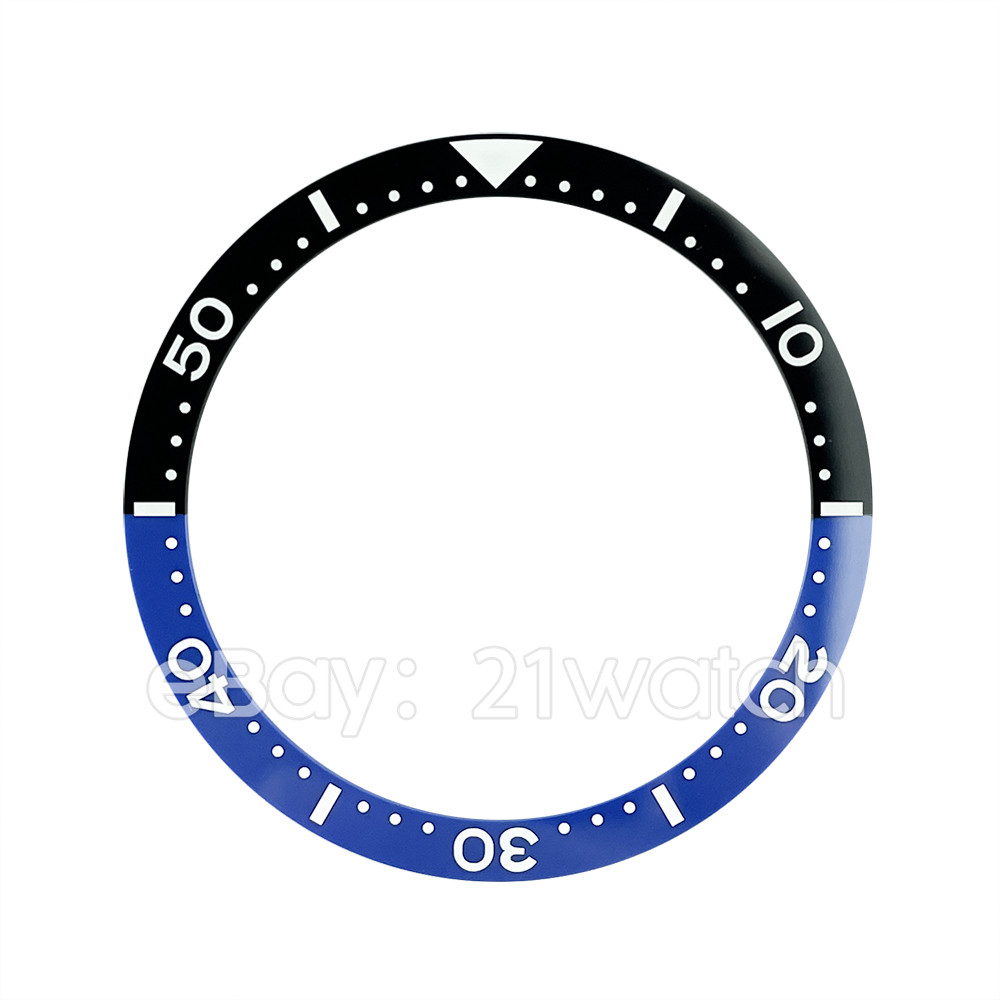 38mm C3 BGW9 Lume Ceramic Bezel Insert SKX007 Mod Parts BLACK/BLUE Batman