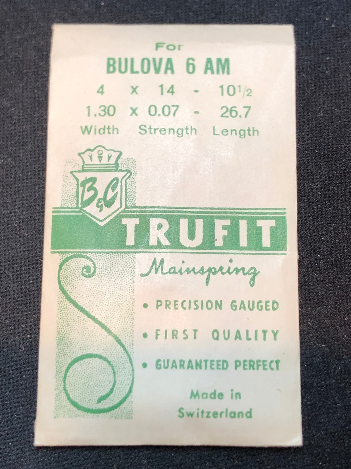 TRUFIT Mainspring for Bulova caliber 6AM – Steel