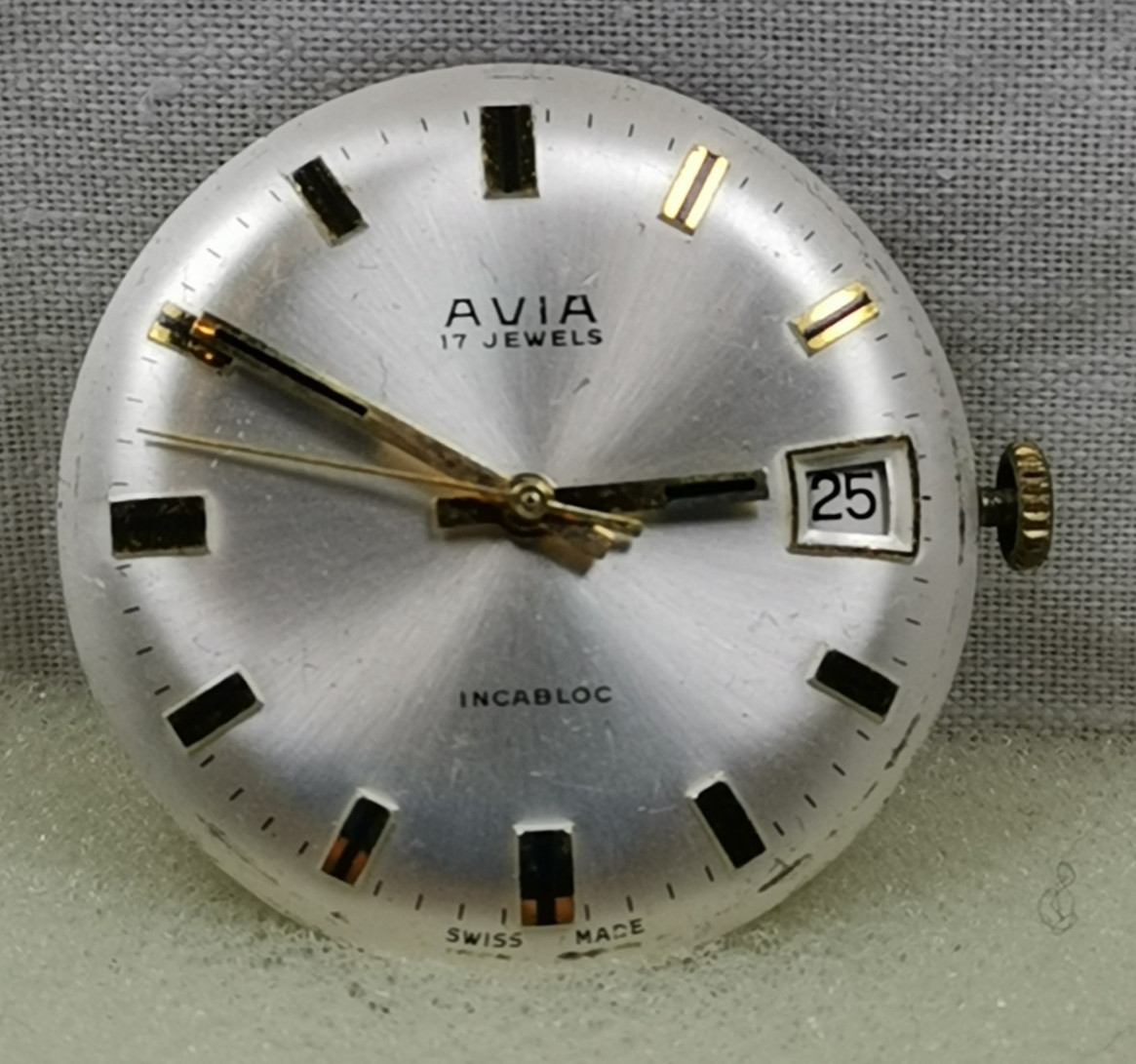 Avia Date 17J Cal. FHF ST 96-4 Swiss Wristwatch Movement Parts/ Repair!