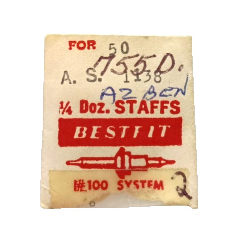 AS 1138 1165 Balance Staff HS .45 watch part #100/50 (2-PACK) FITS Benrus AZ