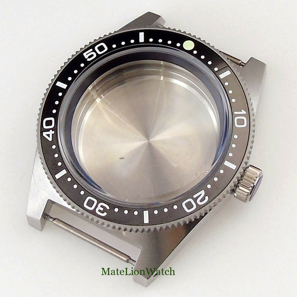300m Diver Watch Case Fit NH35 ETA2824 PT5000 Domed Sapphire Crystal AR Coating