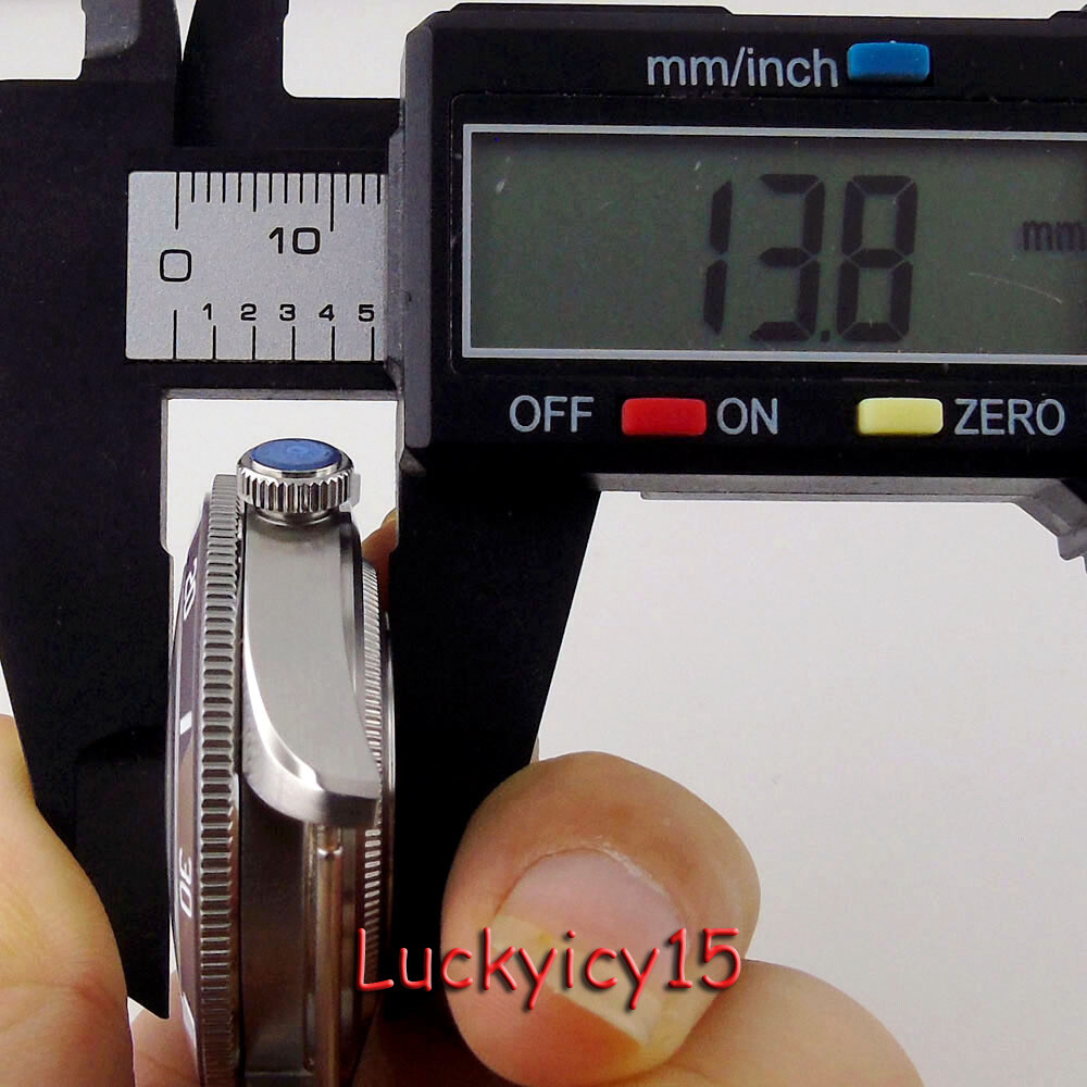 39mm 20ATM Rotating Bezel Watch Case fit NH35 NH36 ETA 2824 Domed Sapphire Glass