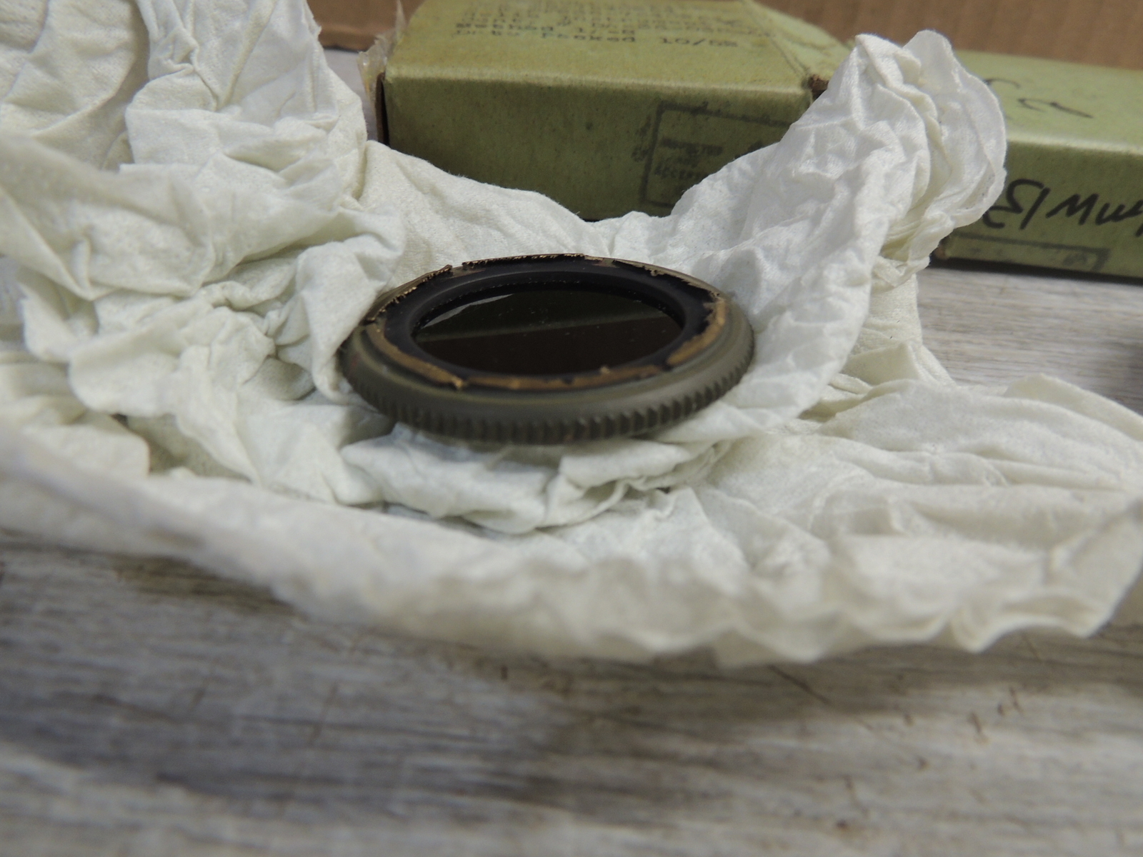 Military Watch Lens 1952 Helio Instruments Neutral Filter DA-36-38-ORD-102 NOS
