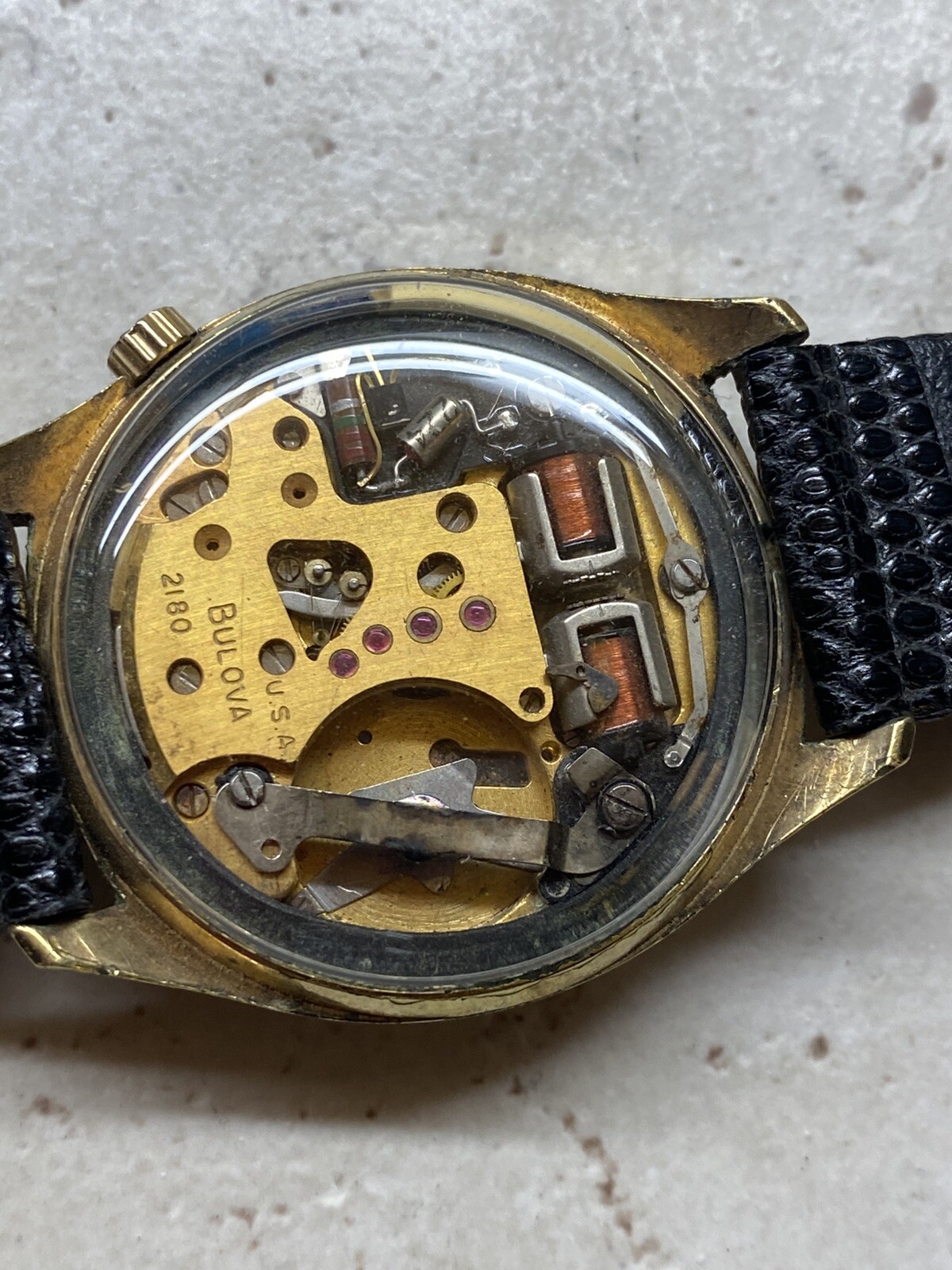 ACCUTRON 2180 DIAL AND HANDS FOR PARTS OR PROJECT