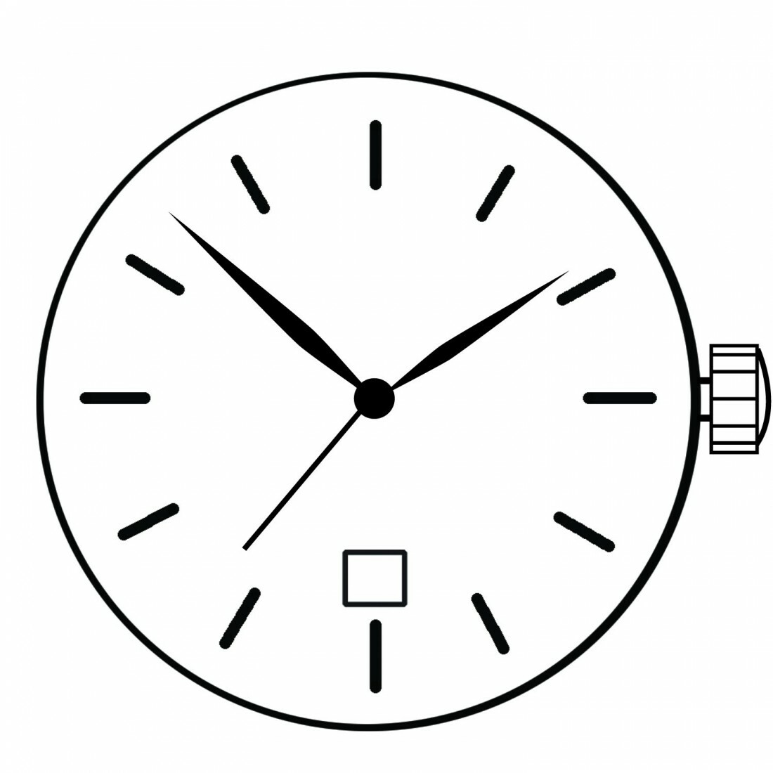 Hattori Epson TMI VJ12 VJ12B Watch Quartz Movement Date At 3/6 Japan Made