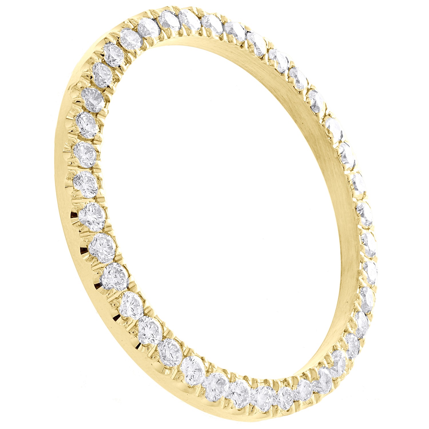 10K Yellow Gold Custom U-Cut Diamond Bezel For Rolex Day-Date 36mm Watch 2.55 CT