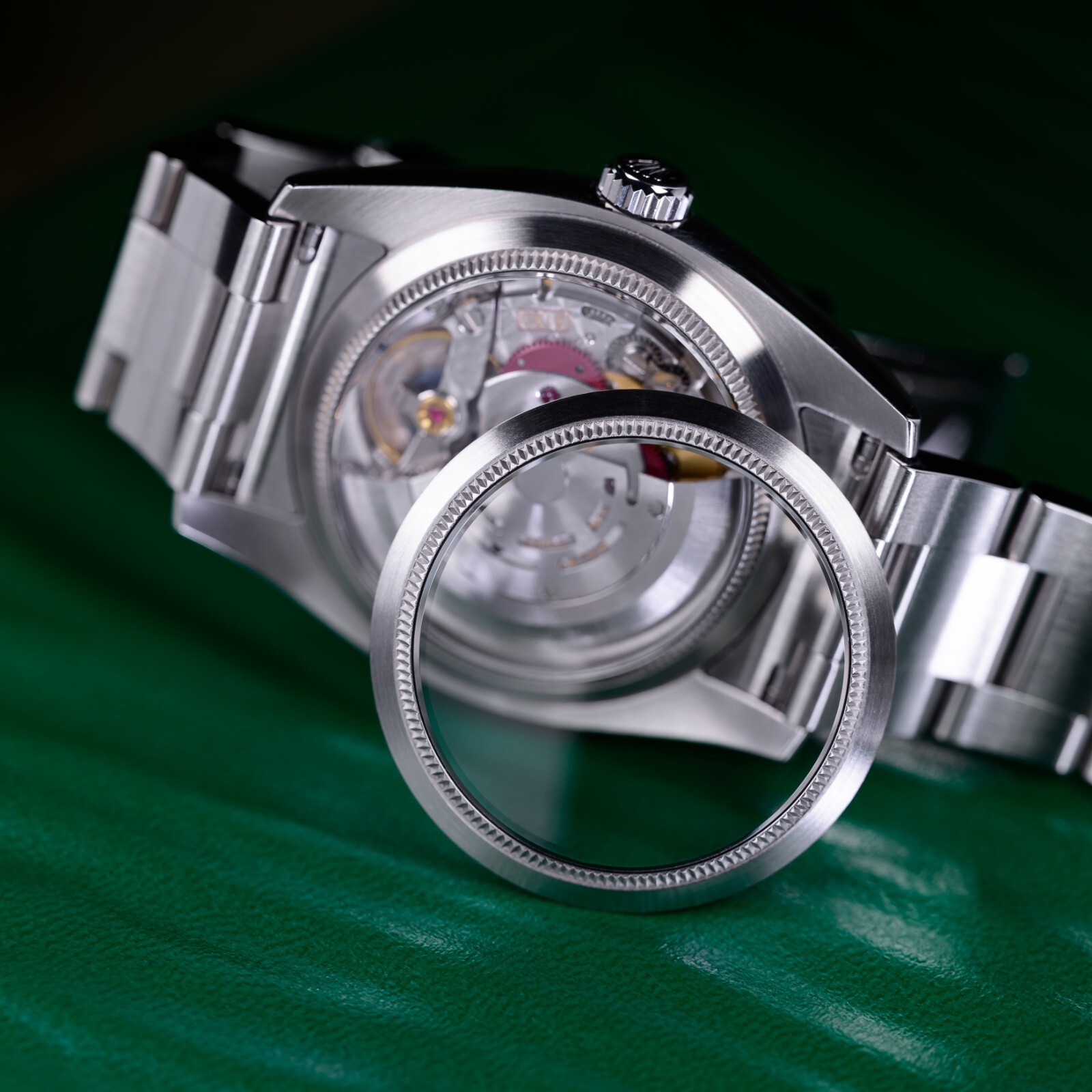 Slim Sapphire Caseback for 36 Rolex Oyster Perpetual, Explorer I, and Datejust