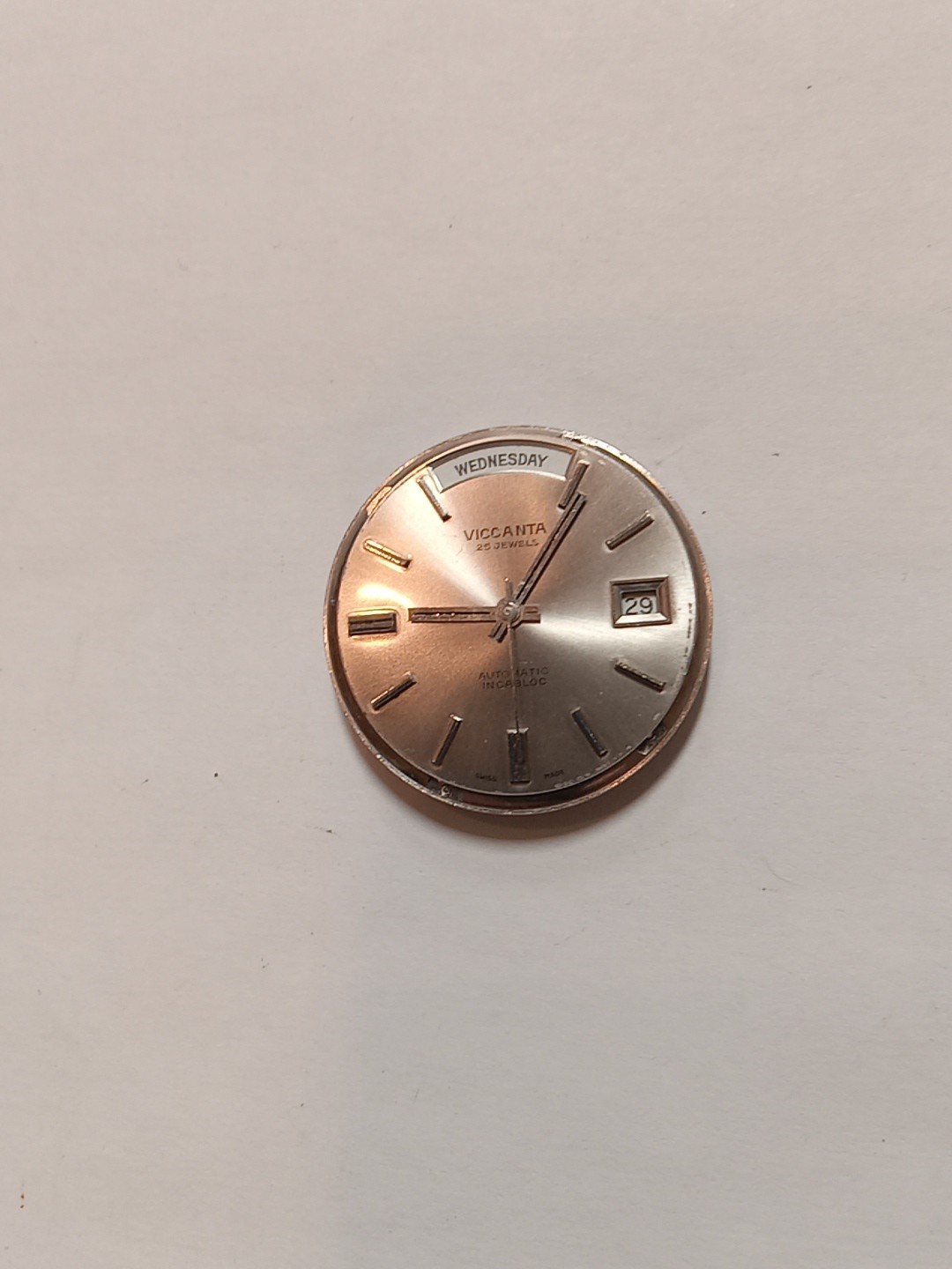 Viccanta Automatic 25 Jewels Calendar D+D Swiss Mens Watch Movement
