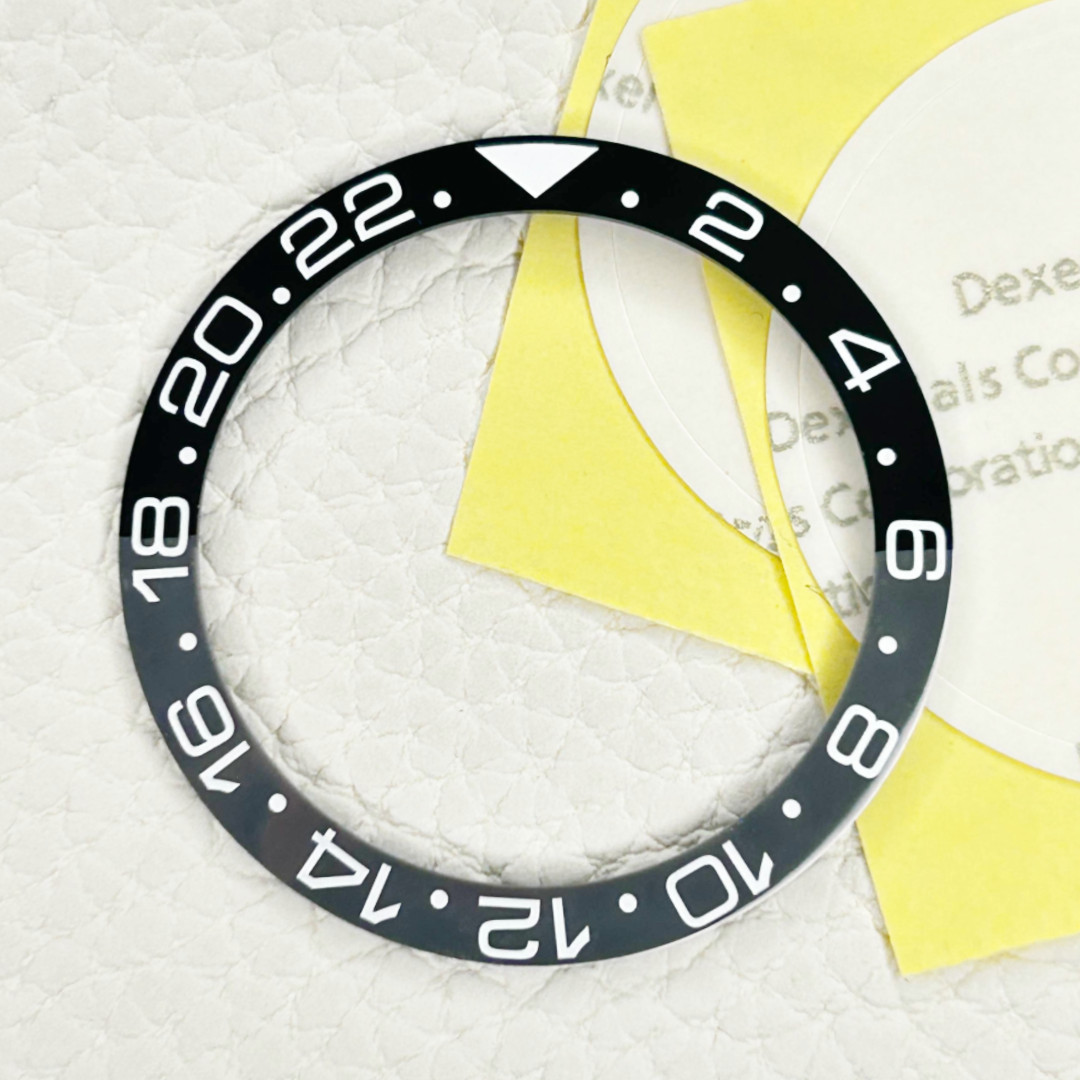 38mm Ceramic Black Gray Sloped Bezel insert 24 Hour Mod for NH35 Bruce Wayne
