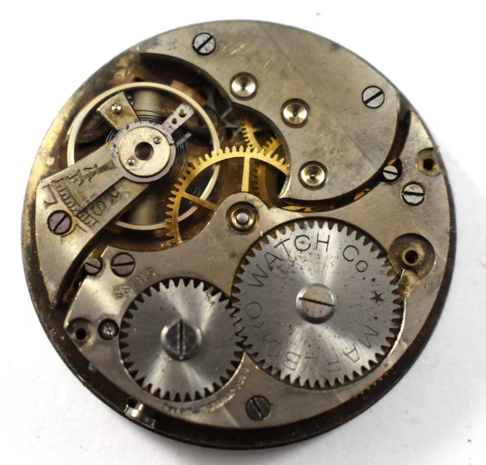 Vintage Swiss Made Marlboro Watch Co 12s 6J OF Pocket Watch Movement lot.we