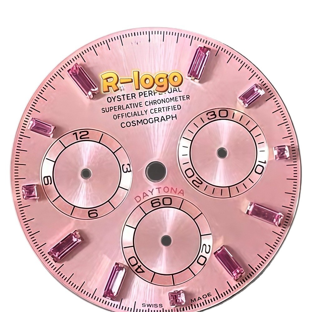 Pink Bingdi Dial Pink Demstone Scale Dial For Daytona 4130, 4131 Movements