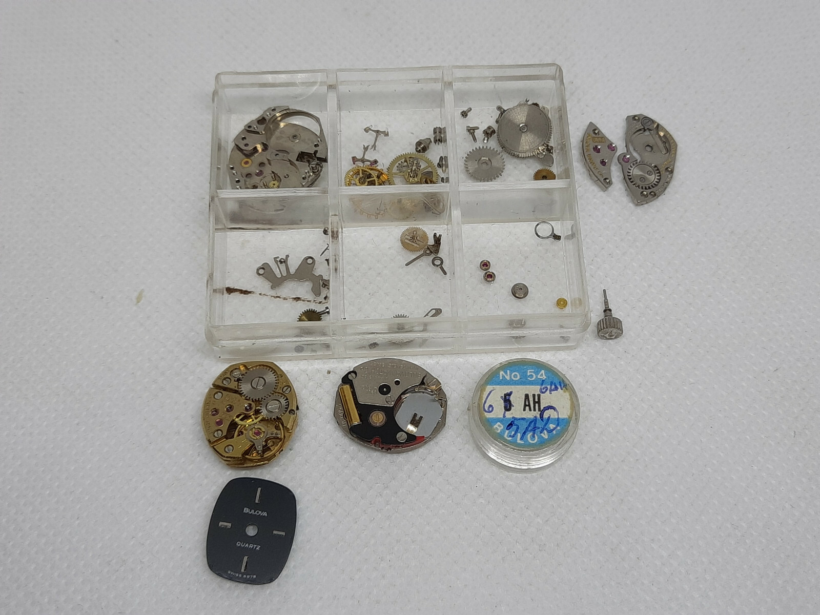 Lot of Various Vintage Bulova Ladies Watch Movement Parts 1960′ / 1970′ / 1980′