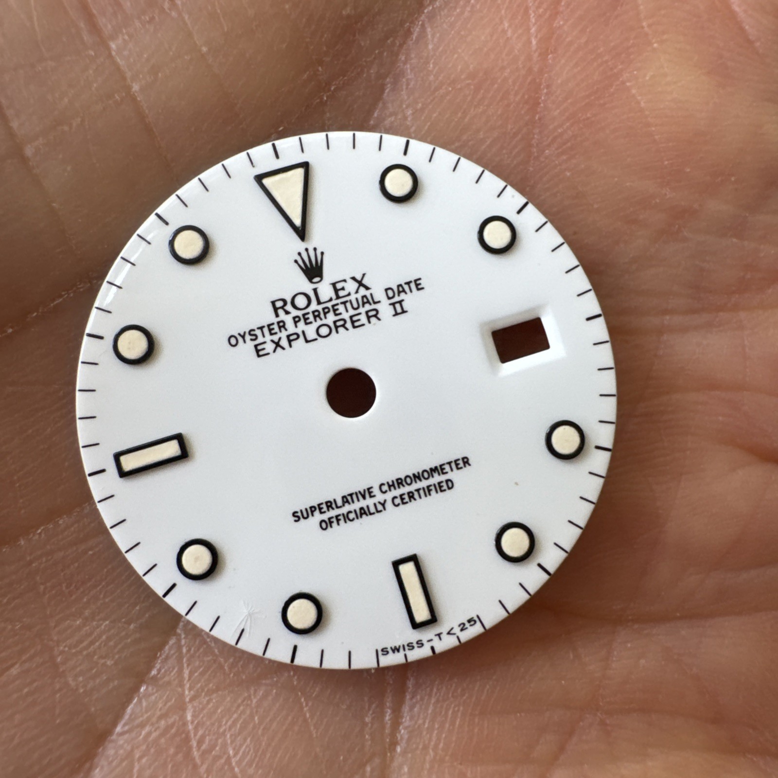 Rolex Explorer 16570 White Corn Chichi di mais circa 1995 Tritium Patina (102)
