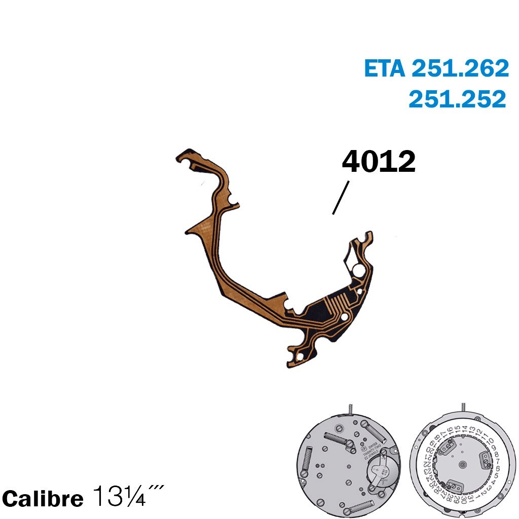 ETA 251.262/252-Swiss Movement-Additional printed circuit-Part No.4012.