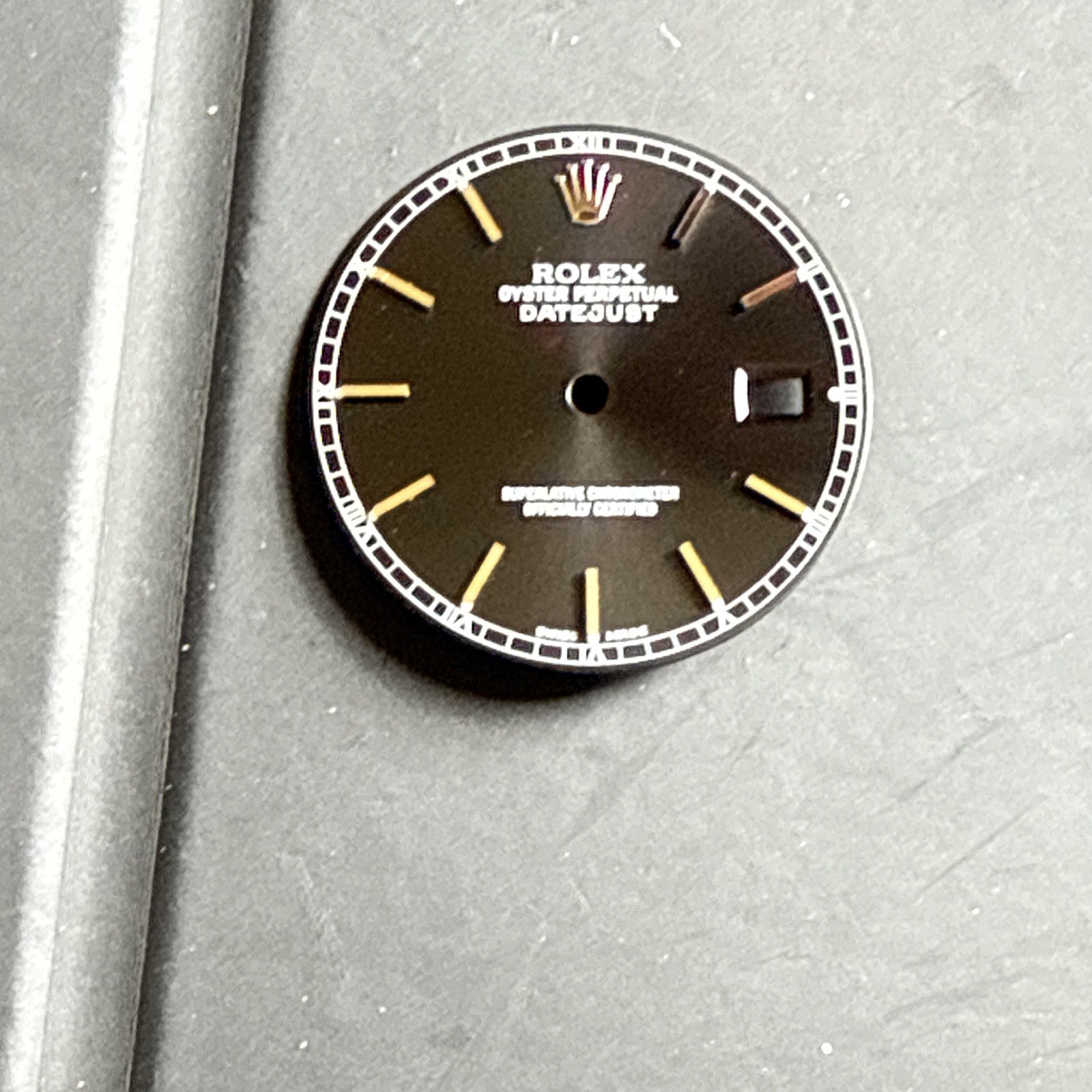 Rolex Black Dial for Rolex Datejust Non-Numeric Hour Marks 16008-43