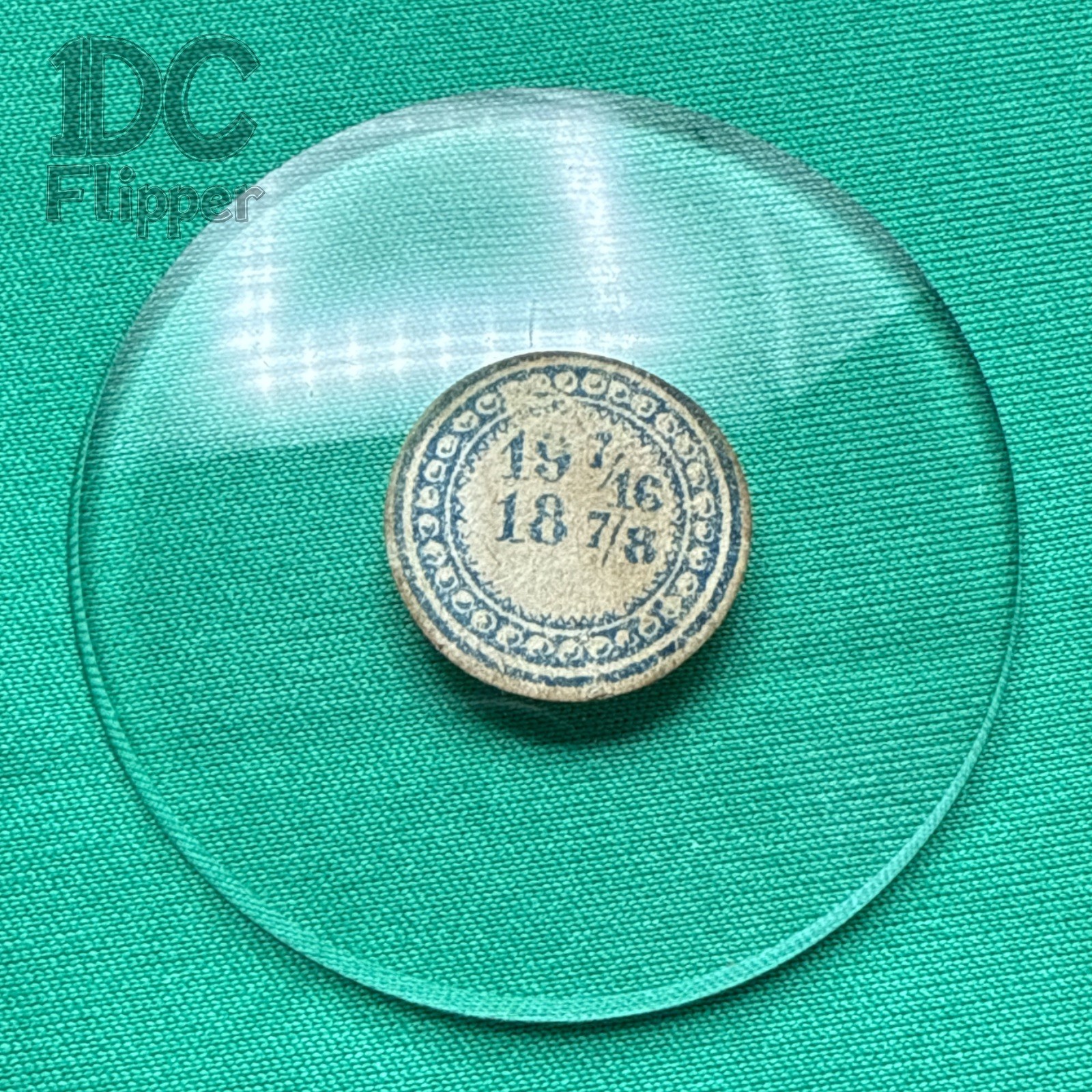 Ligne 19 7/16 Pocket Watch Crystal Concave Thick: 2.2mm C19-15 NOS Read!