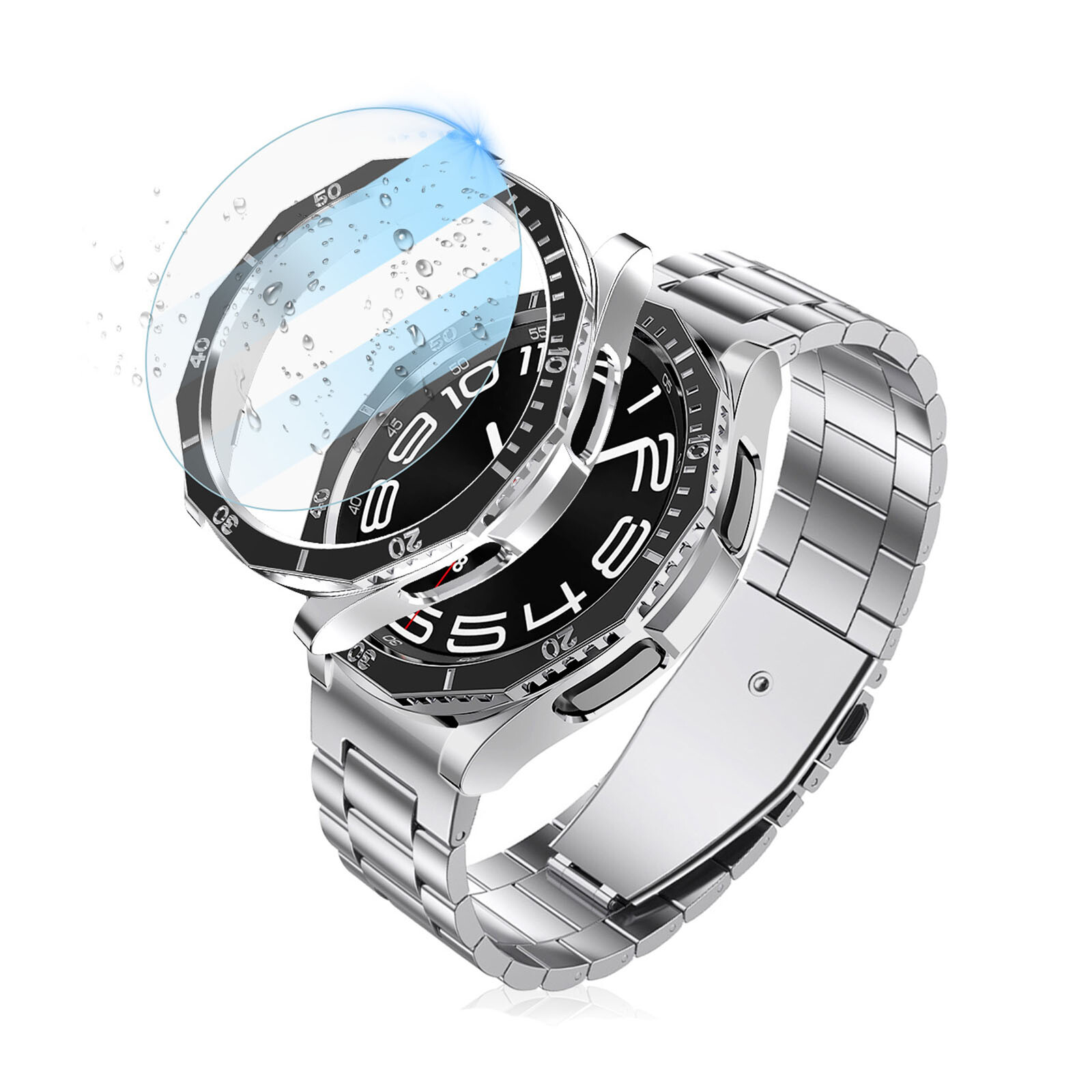 Protective Case with Tempered Film for Samsung Galaxy Watch6 Classic R950/R960
