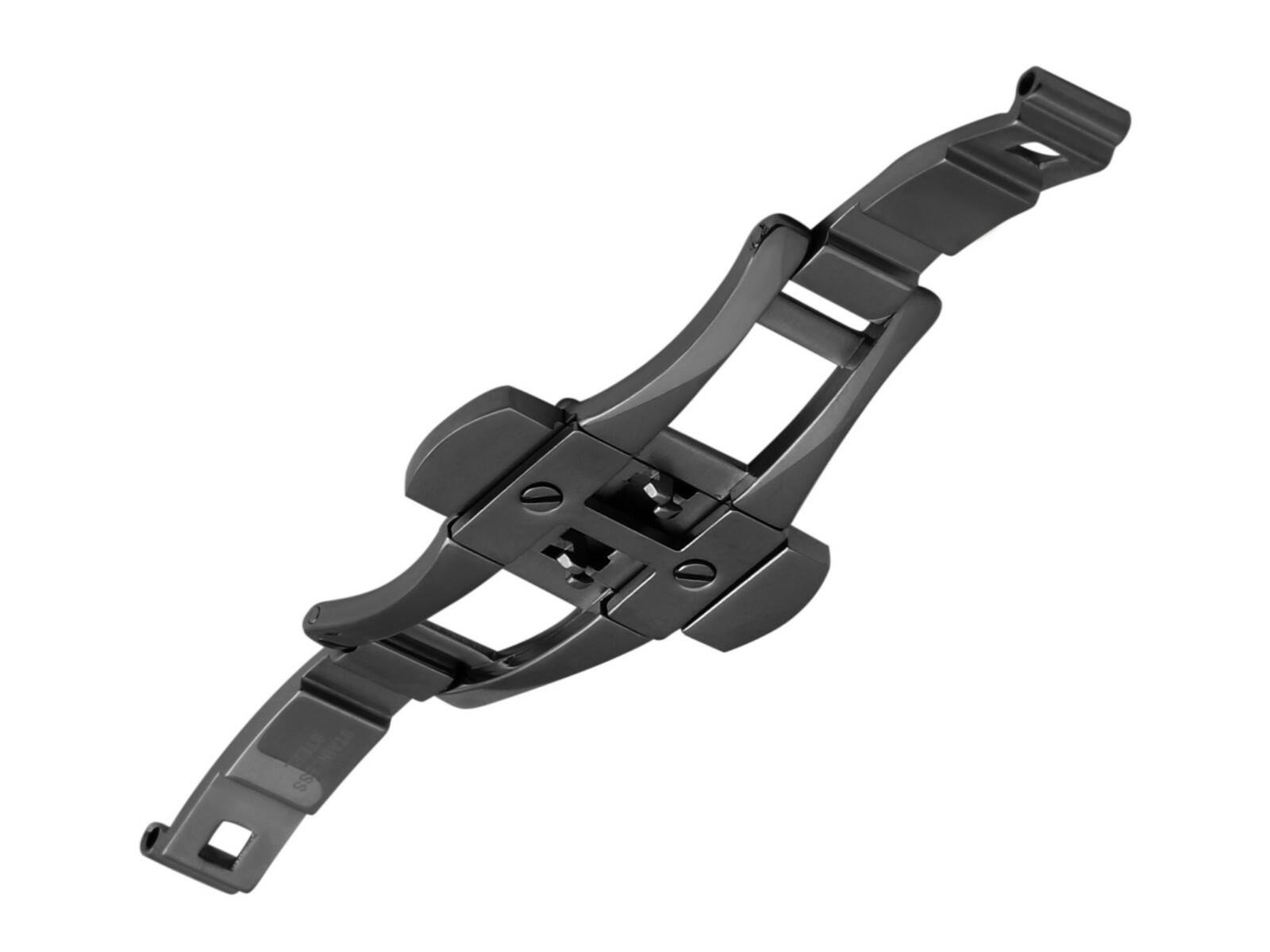 For EMPORIO ARMANI AR5921 AR5889 Steel Black 22mm Clasp Buckle Watch Strap Band