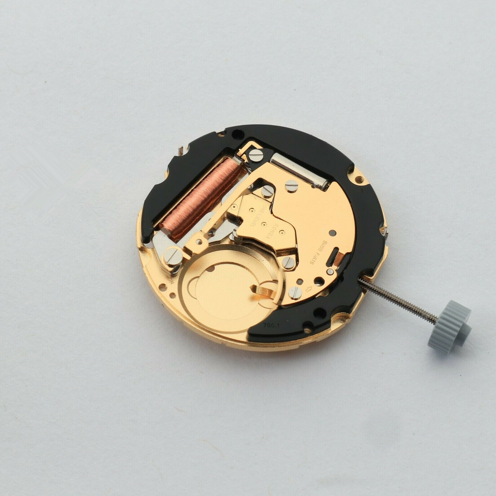 Five Hands Date At 3 Watch Movement For Harley Ronda 706 706.1 Watch Movement