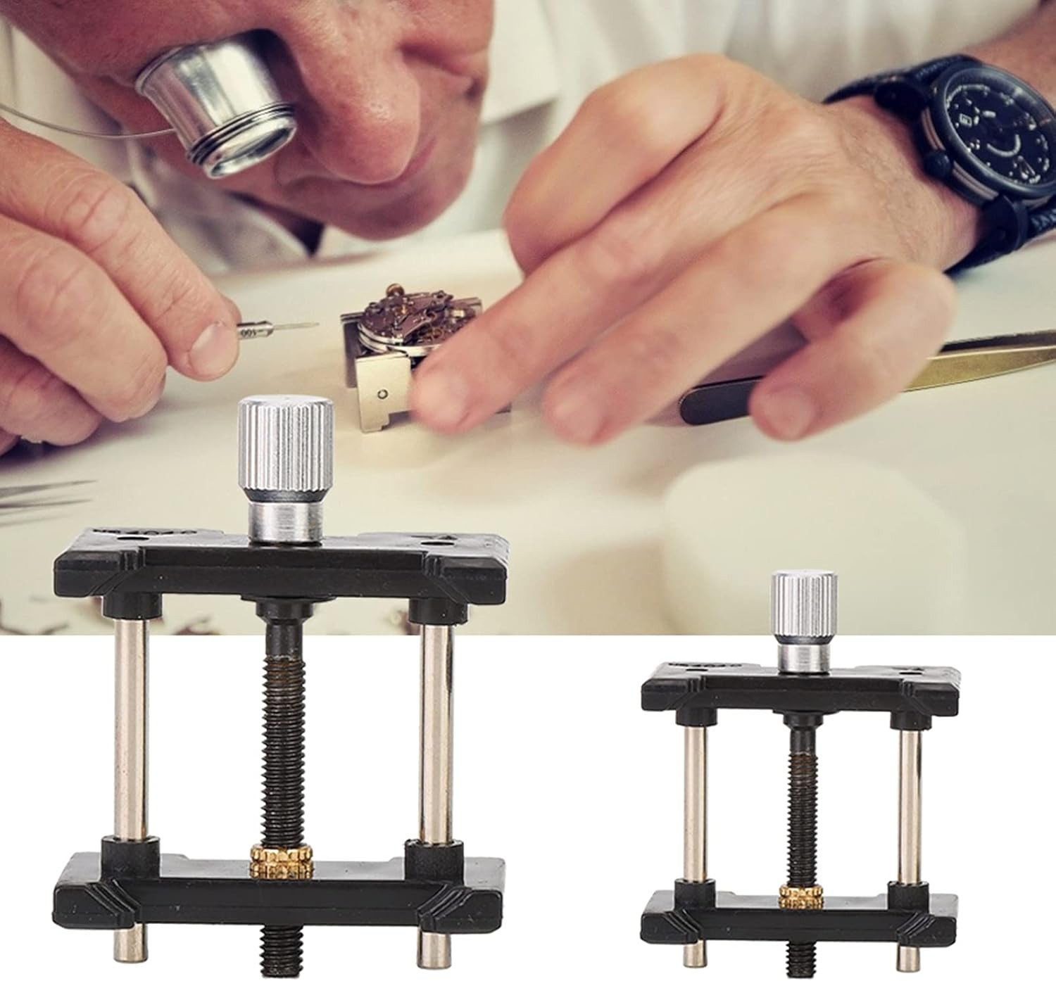 Watch Movement Holder, Plastic Movement Holder, 2Pcs/Set Watch Movement Fixed Ba